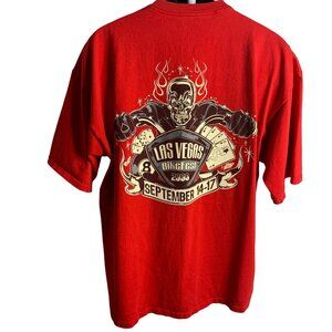 2006 Las Vegas Bike Fest T Shirt XL Red Crewneck Graphic Short Sleeve Motorcycle